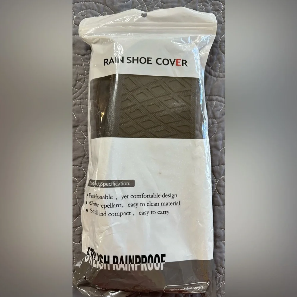 Unisex Adult Black Rain Shoe Cover NWT Size Medium